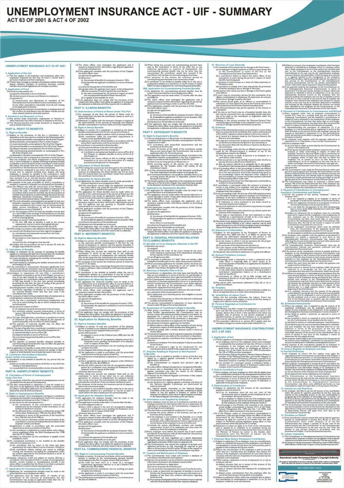A1 - Unemployment Insurance Act, 2026 UIF Poster Poster