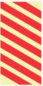 Chevron photoluminescent (glow in the dark) Safety Sign (F24)