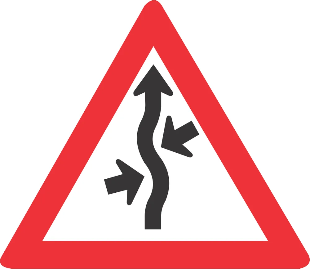 Concealed driveway (from both sides) road road Road Sign (W218)