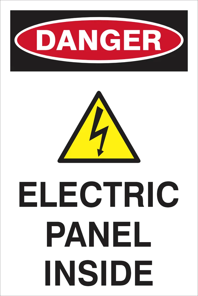 Danger: Electric panel inside Safety Sign (DAN082)
