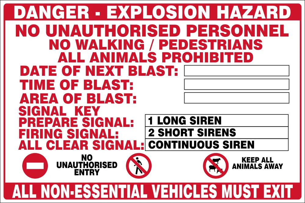 Danger - Explosion Hazard Safety Sign (DAN125)