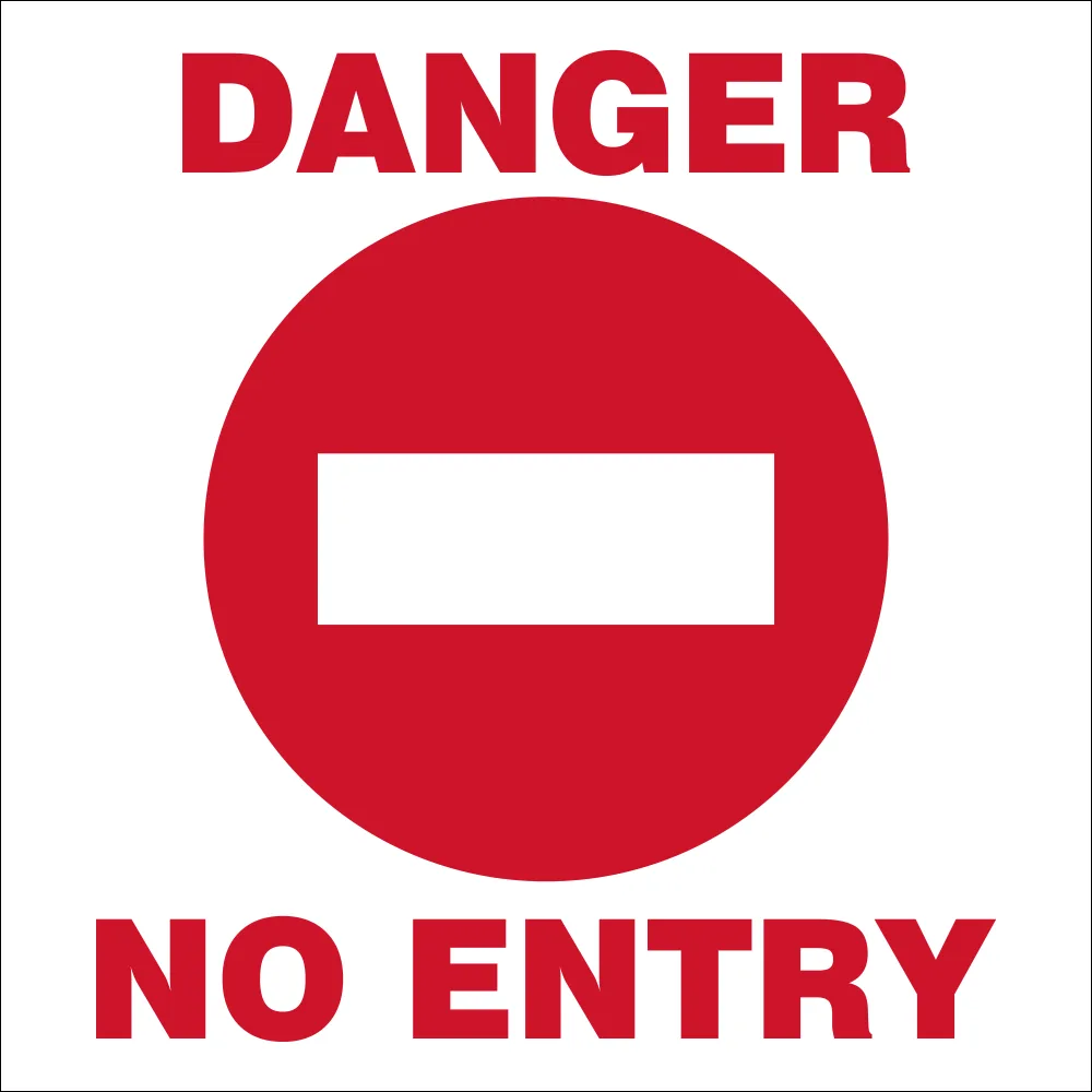 Danger: No Entry Safety Sign (NE03)