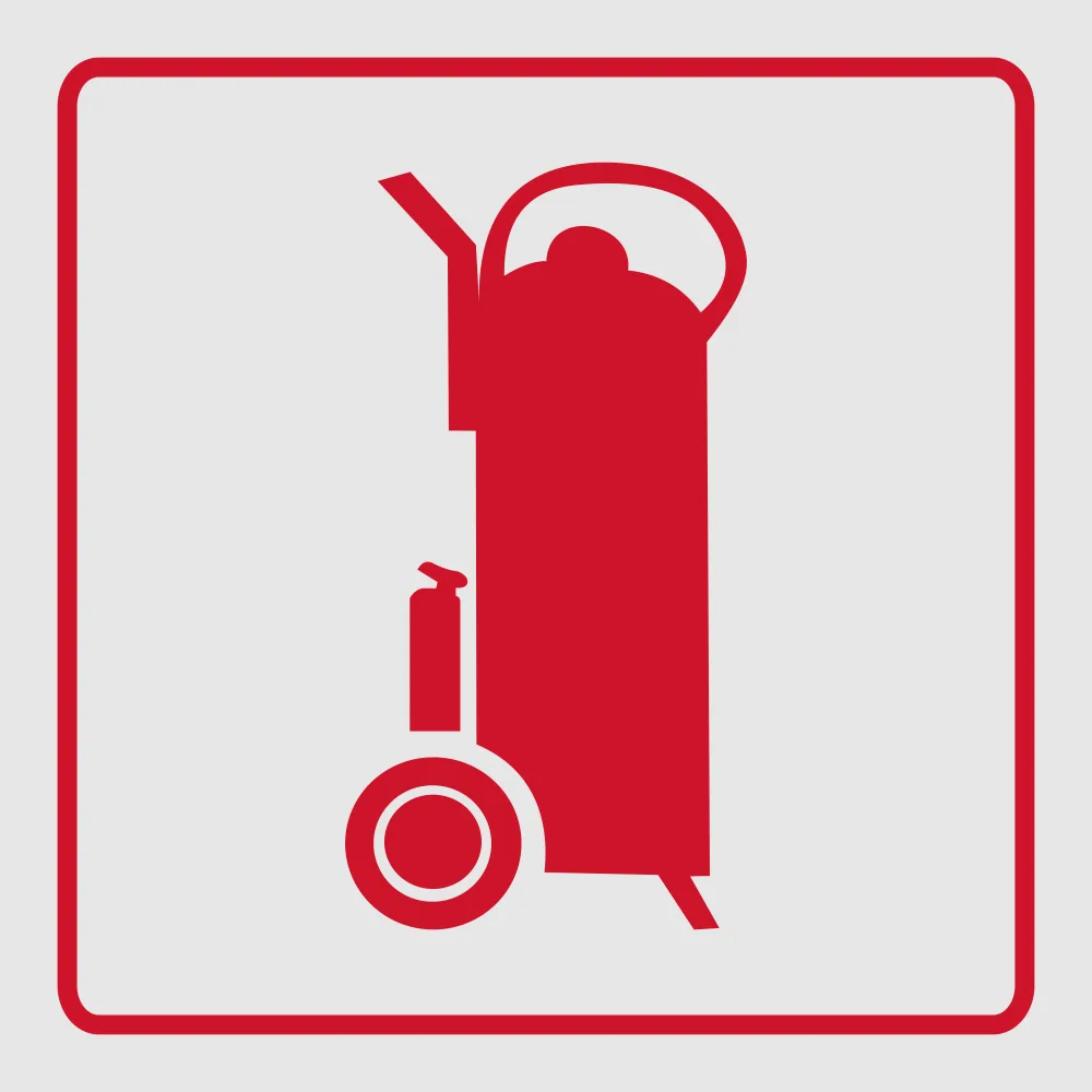 Fire Trolley reflective Safety Sign (FB14REF)