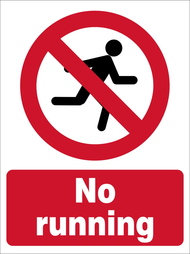 No Running Safety Sign (P49)