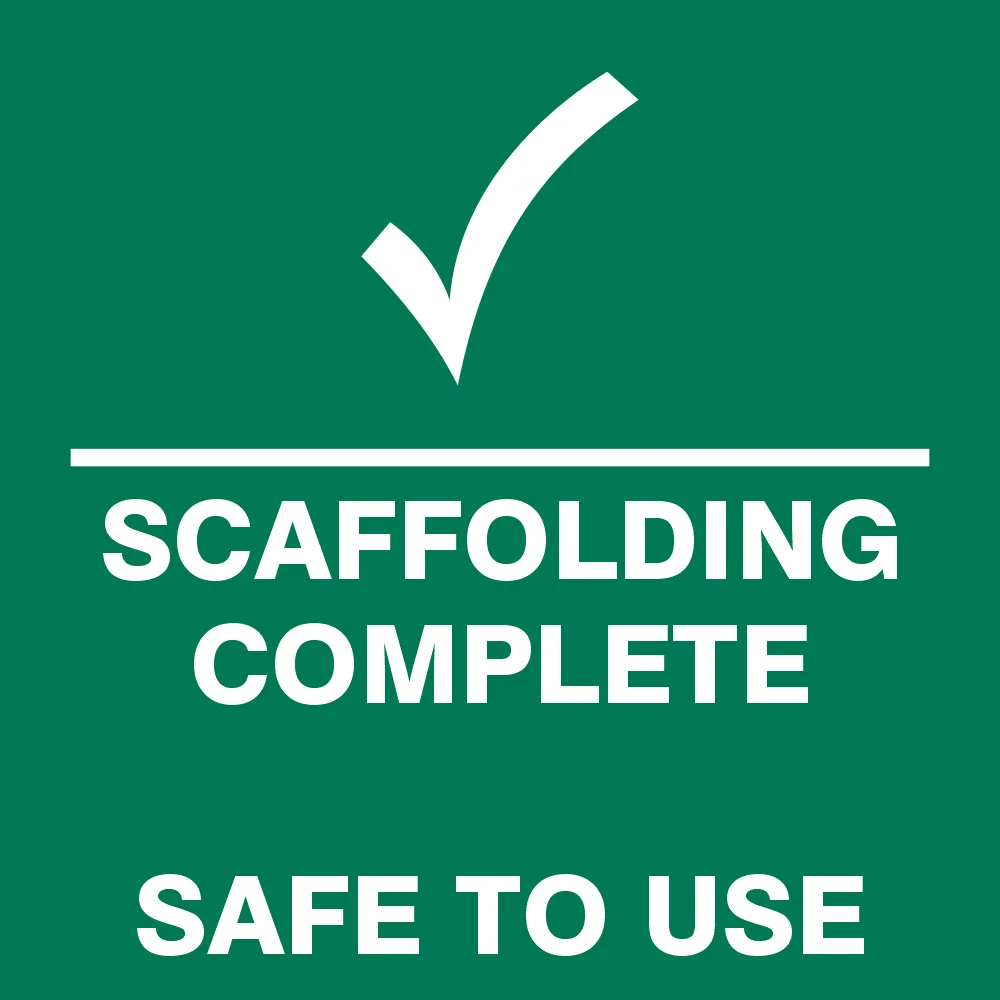 Scaffolding Safe For Use Safety Sign (MV34)