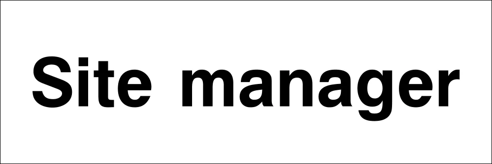 Site Manager Safety Sign (CONS0058)