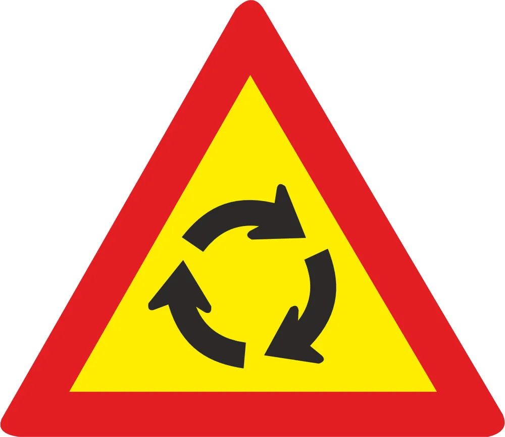Traffic Circle Temporary road Safety Sign (TW201)