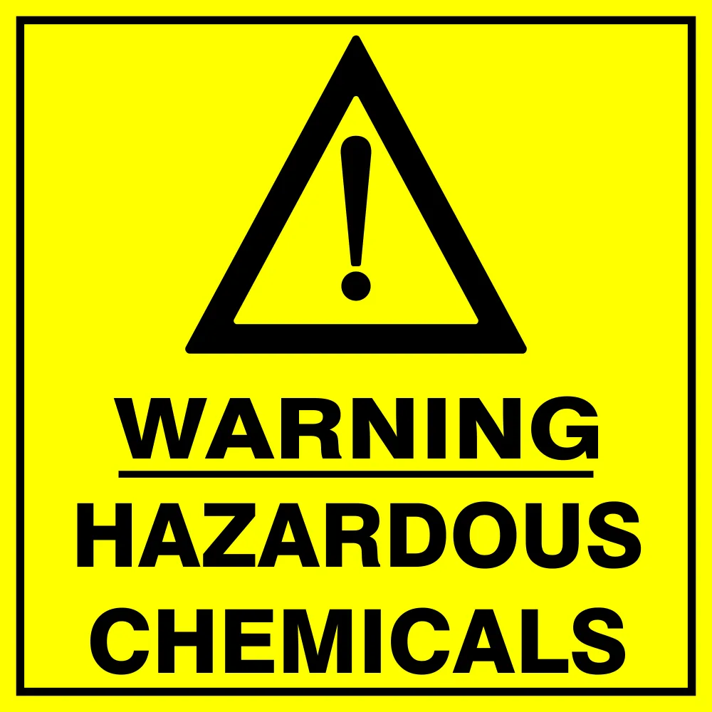 Warning: Hazardous Chemicals Safety Sign (HW66)